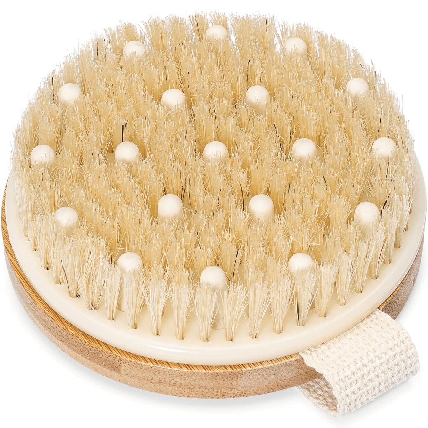 Dry Brushing Body Brush for Cellulite & Lymphatic Drainage – Best Exfoliating Brush for Dry Skin with Natural Boar Bristles – Organic Spa Massage & Skin Scrubber